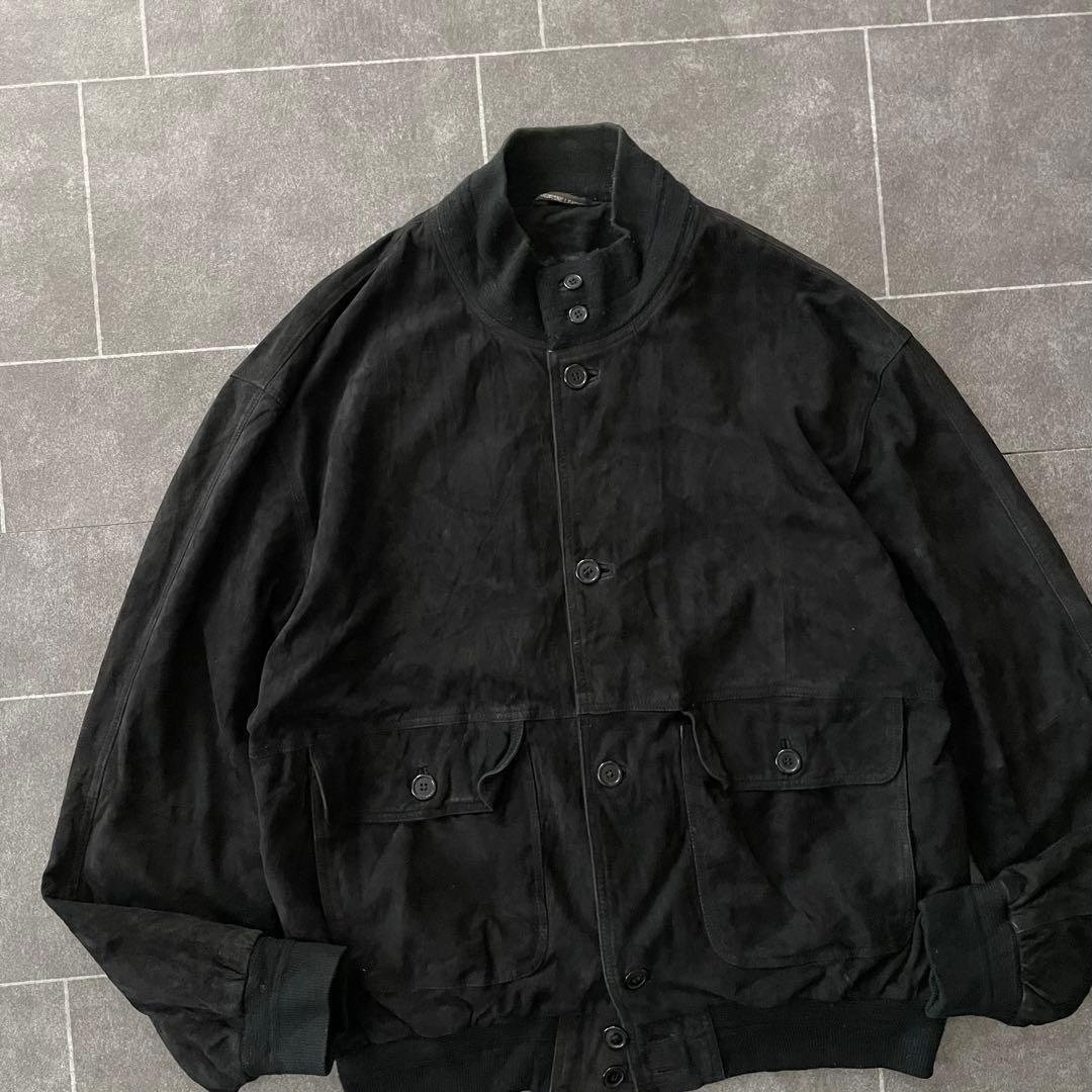 90's 本革 A-1 suede leather バルスターブルゾン 黒