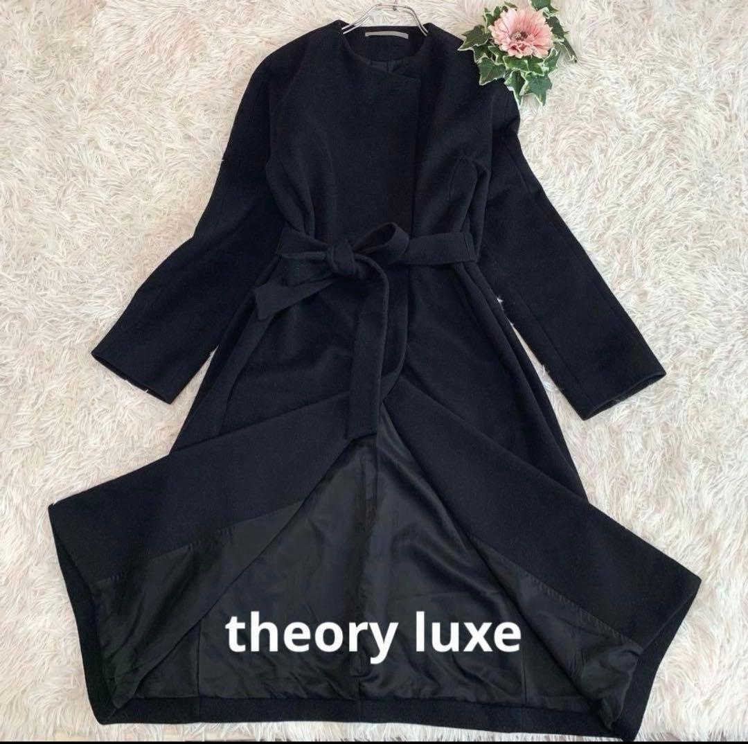 セオリーリュクスSEEK WOOL/MITCHELLロングコート黒36/日本製 - メルカリ