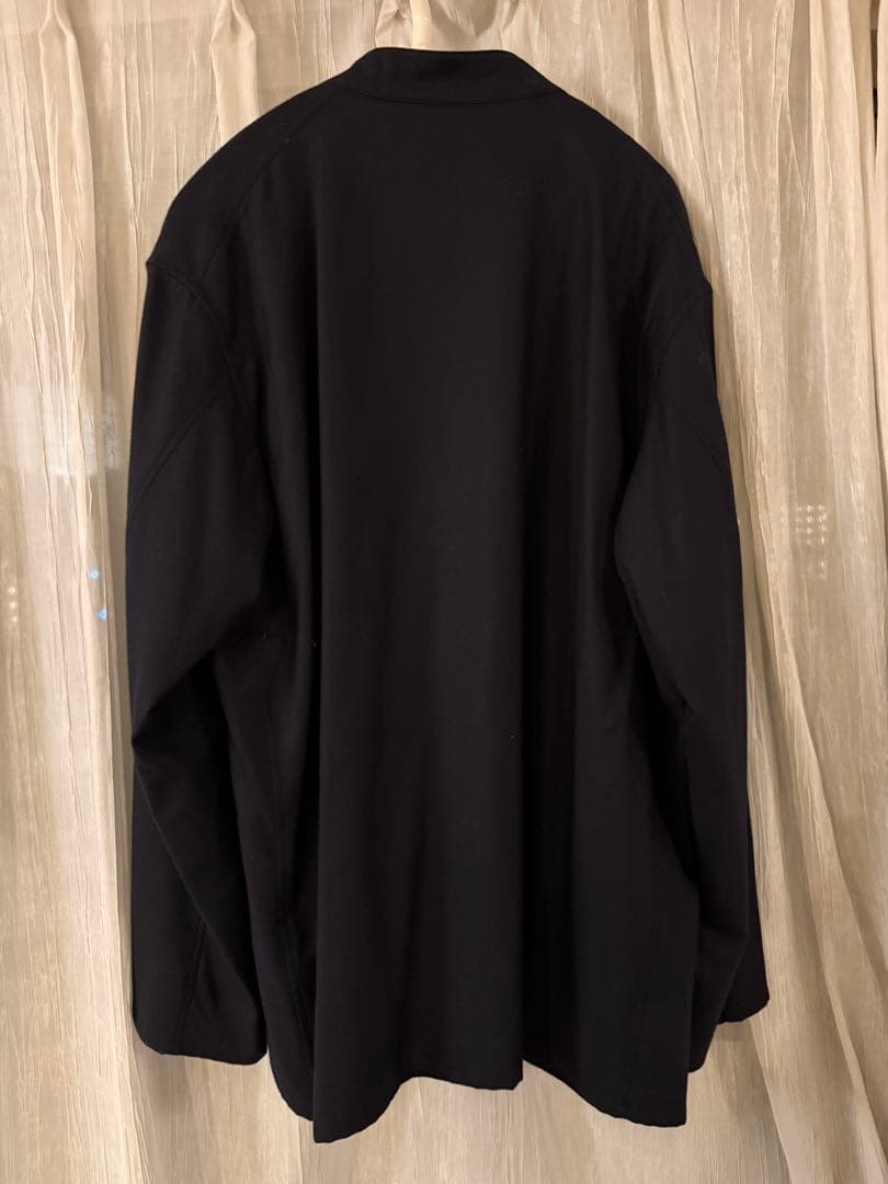 comoliコモリ　ウールフラノスタンドカラージャケット 紺3