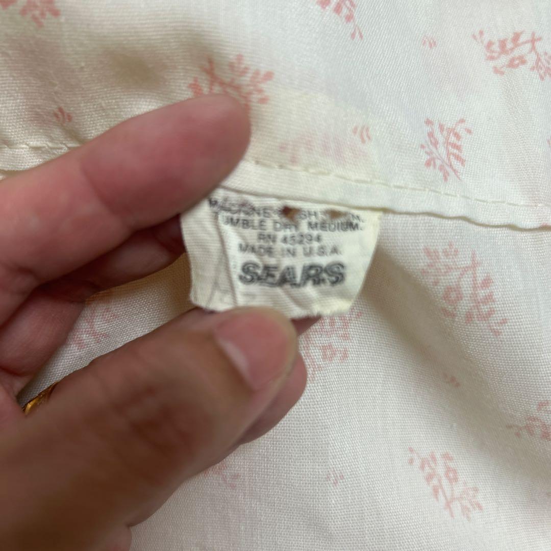 最終値下げ！！ アイボリーピンク花柄 フリル　カフェカーテン ４枚セット