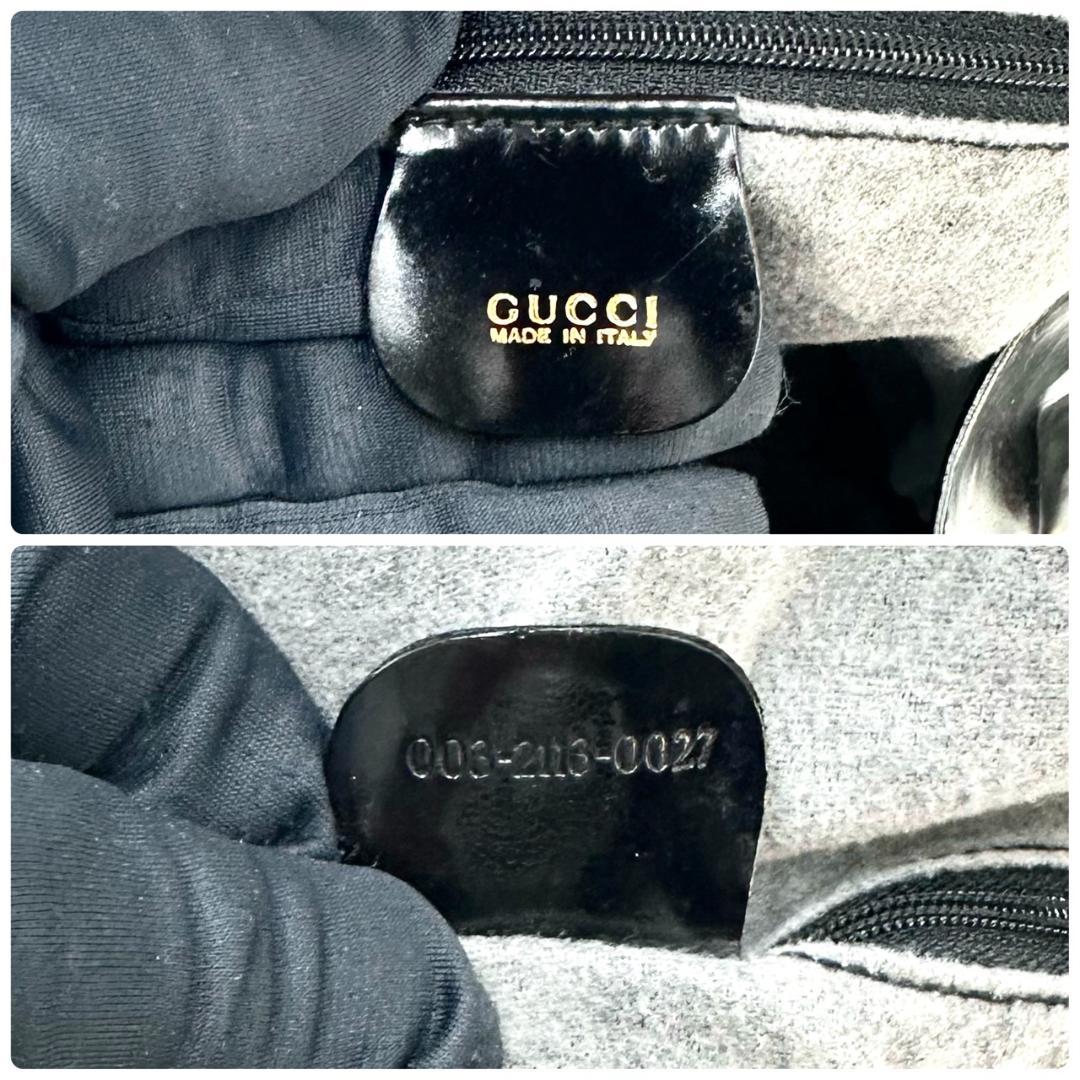 GUCCI グッチ ショルダーバッグ ボディバッグ レザー ブラック バンブー