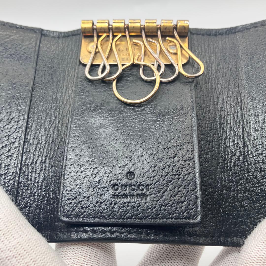ず*ー様 ☆美品☆ GUCCI キーケース ブラック 蜂 bee 6連アニマリエ