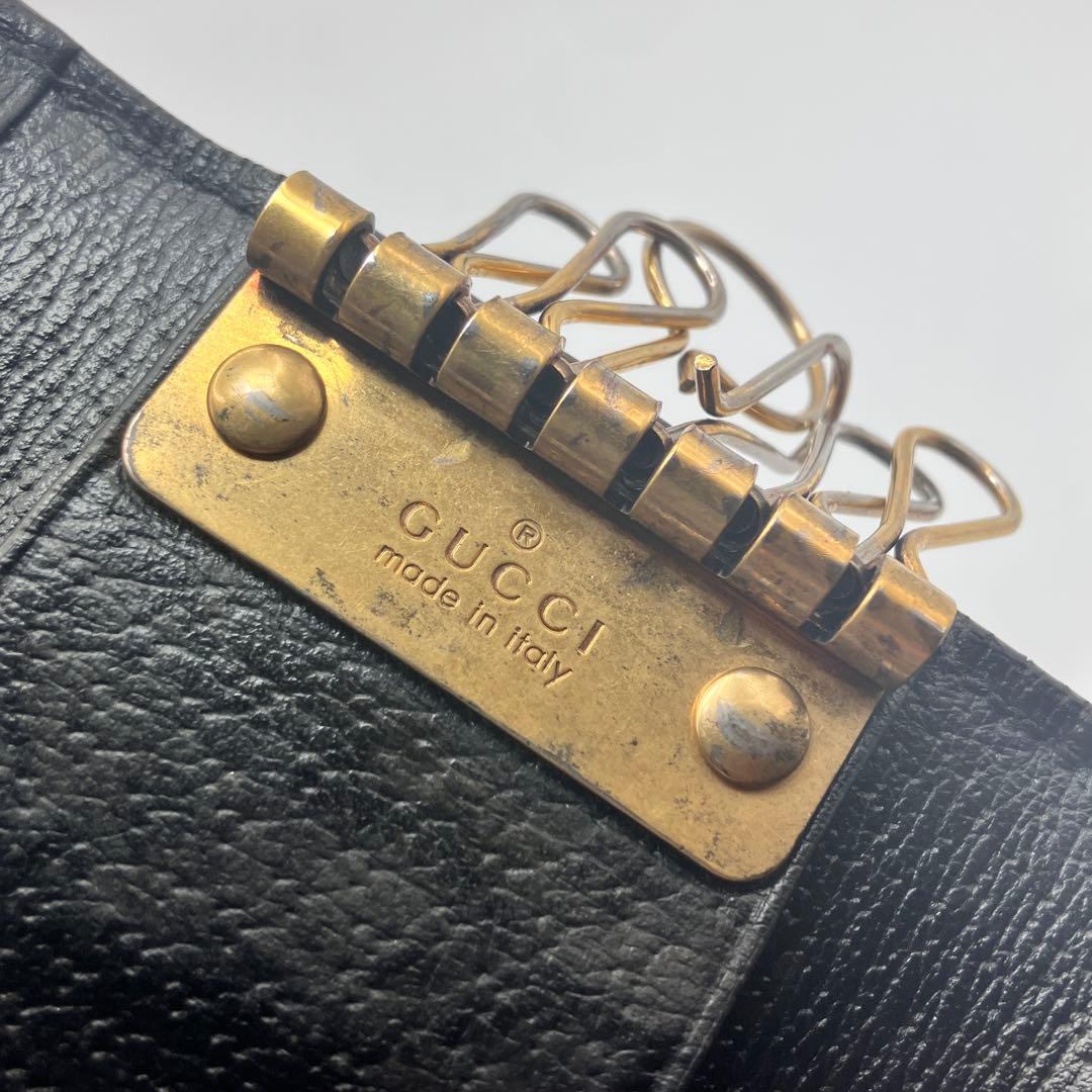 ず*ー様 ☆美品☆ GUCCI キーケース ブラック 蜂 bee 6連アニマリエ