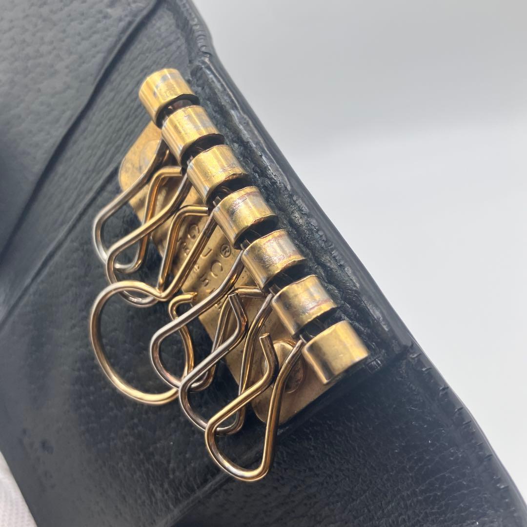 ず*ー様 ☆美品☆ GUCCI キーケース ブラック 蜂 bee 6連アニマリエ