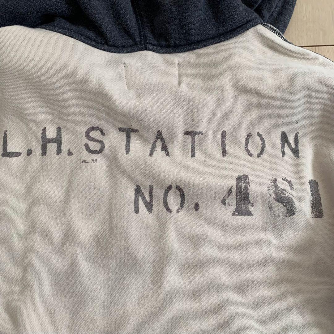 希少　RRL Ralph Lauren 後付けパーカー　2トーン　Ｓ　ステンシル