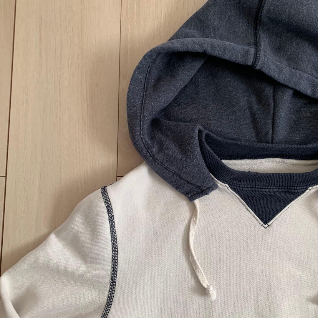 希少　RRL Ralph Lauren 後付けパーカー　2トーン　Ｓ　ステンシル