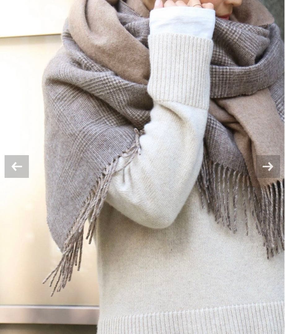 THROW/スロー】 DOUBLE FACE GLEN チェック ストール