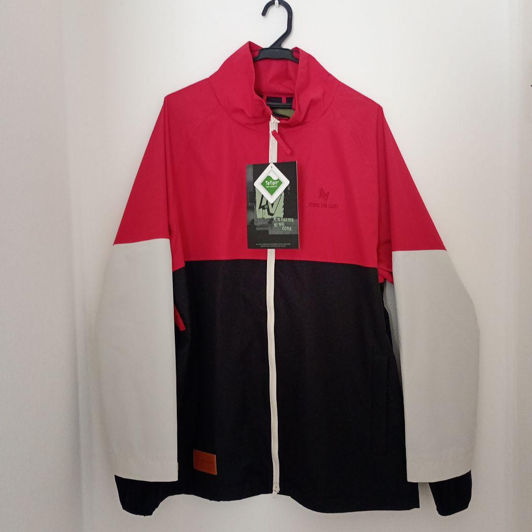 【新品】 赤黒 スノーボードジャケット (女性用) スノーボードウェア 防寒