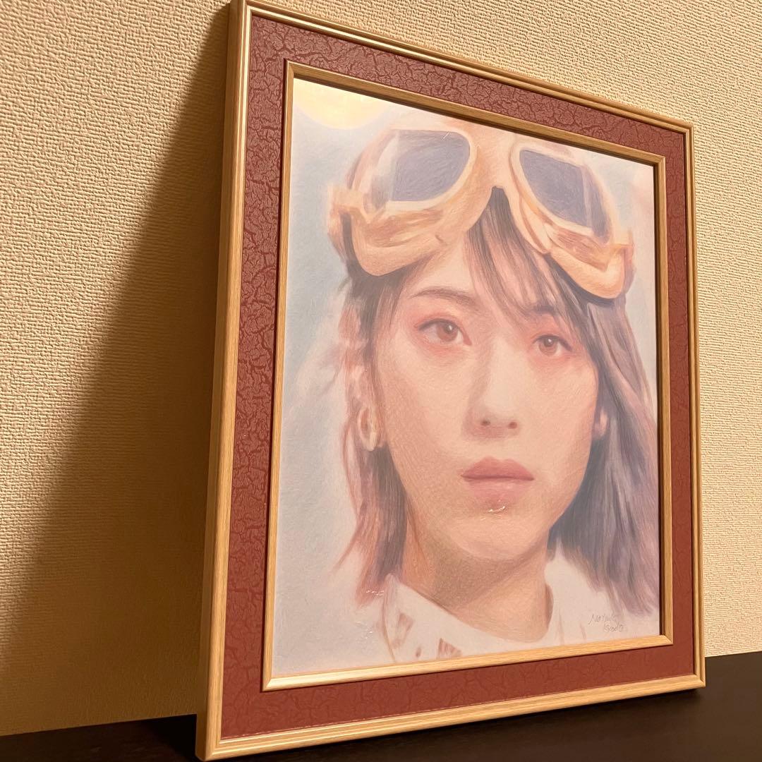 資生堂 マジョリカマジョルカ 額装品 額縁寸法32cm×29cm×1.5㎝色鉛筆