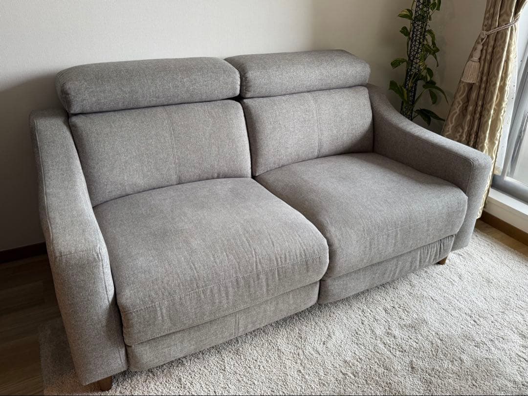 超美品】unico MOOTO電動リクライニングソファ 2シート【廃盤品