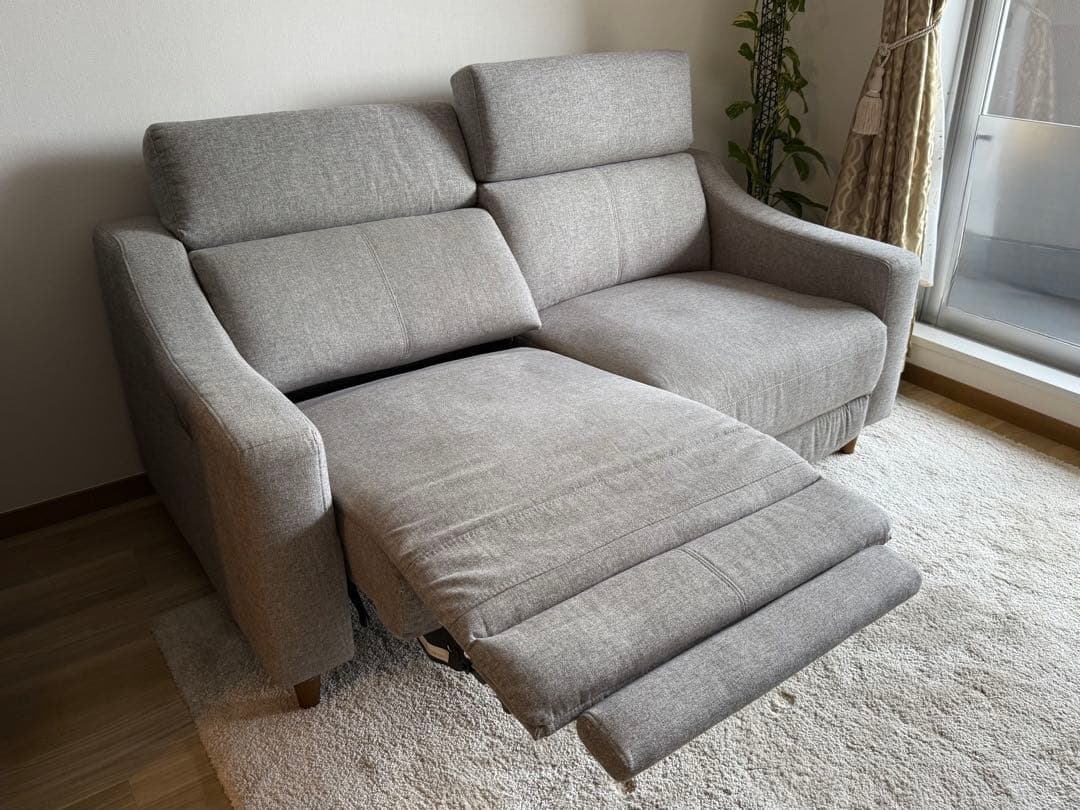 超美品】unico MOOTO電動リクライニングソファ 2シート【廃盤品