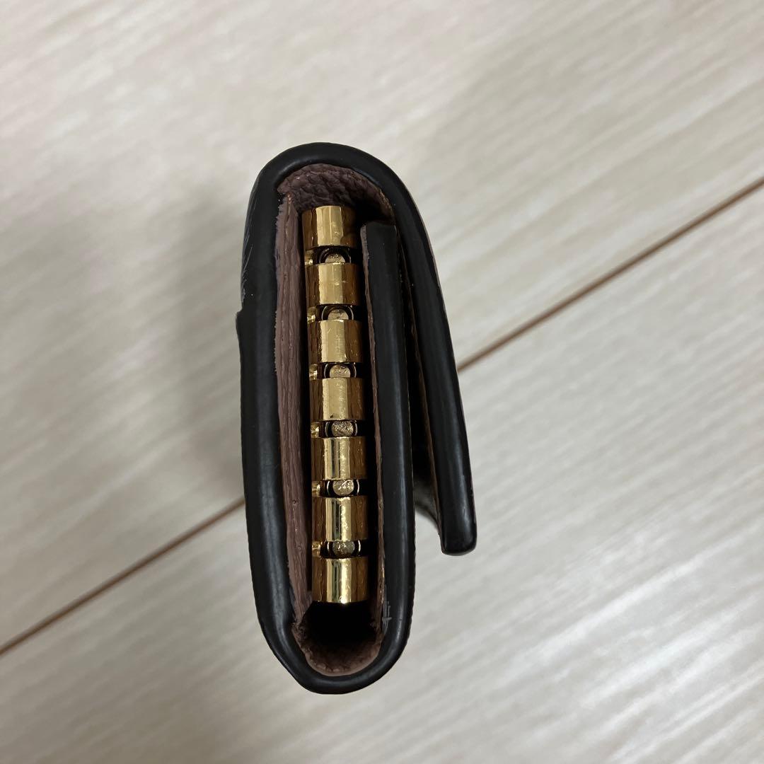 GG ピンク ベージュレザーキーケース