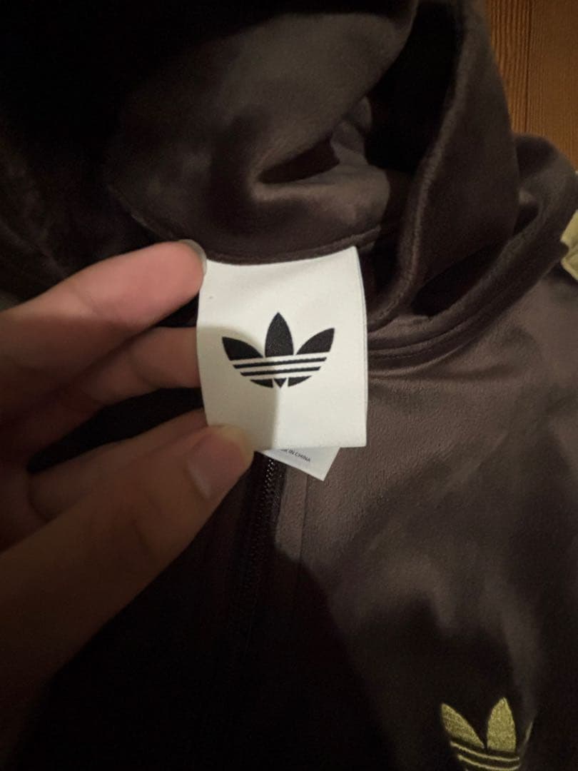 adidas ベロア トラックジャケット M ブラウン
