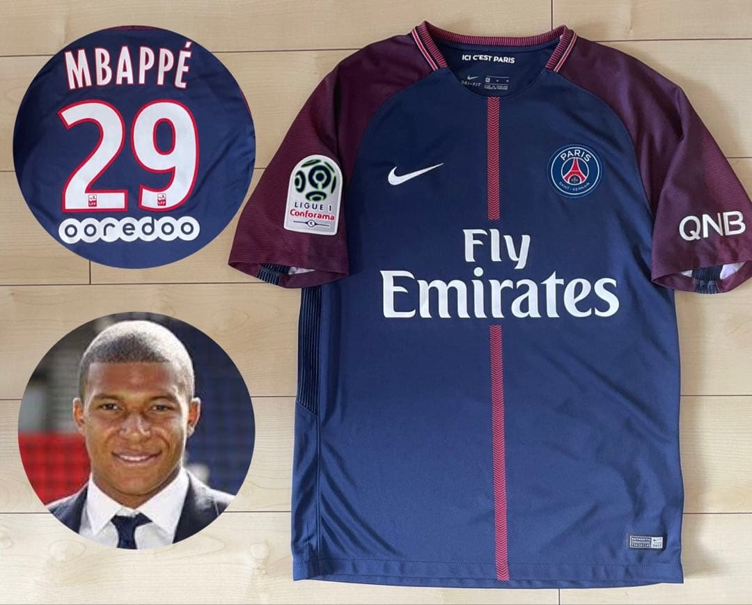 フランスサッカーリーグアンナイキ17パリPSGムバッペ選手18ホーム