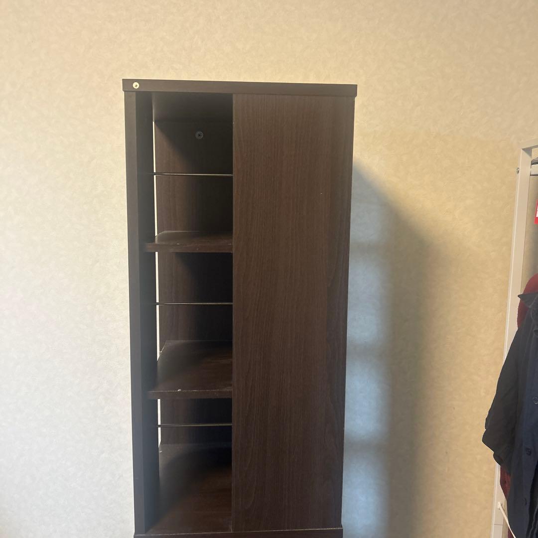 回転本棚 7段 ダークブラウン