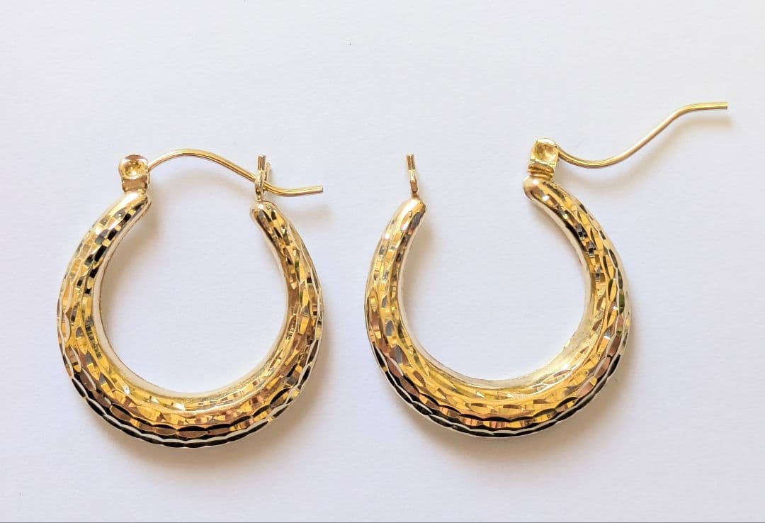 14K(14金 K14)刻印　1.81g　存在感のあるピアス