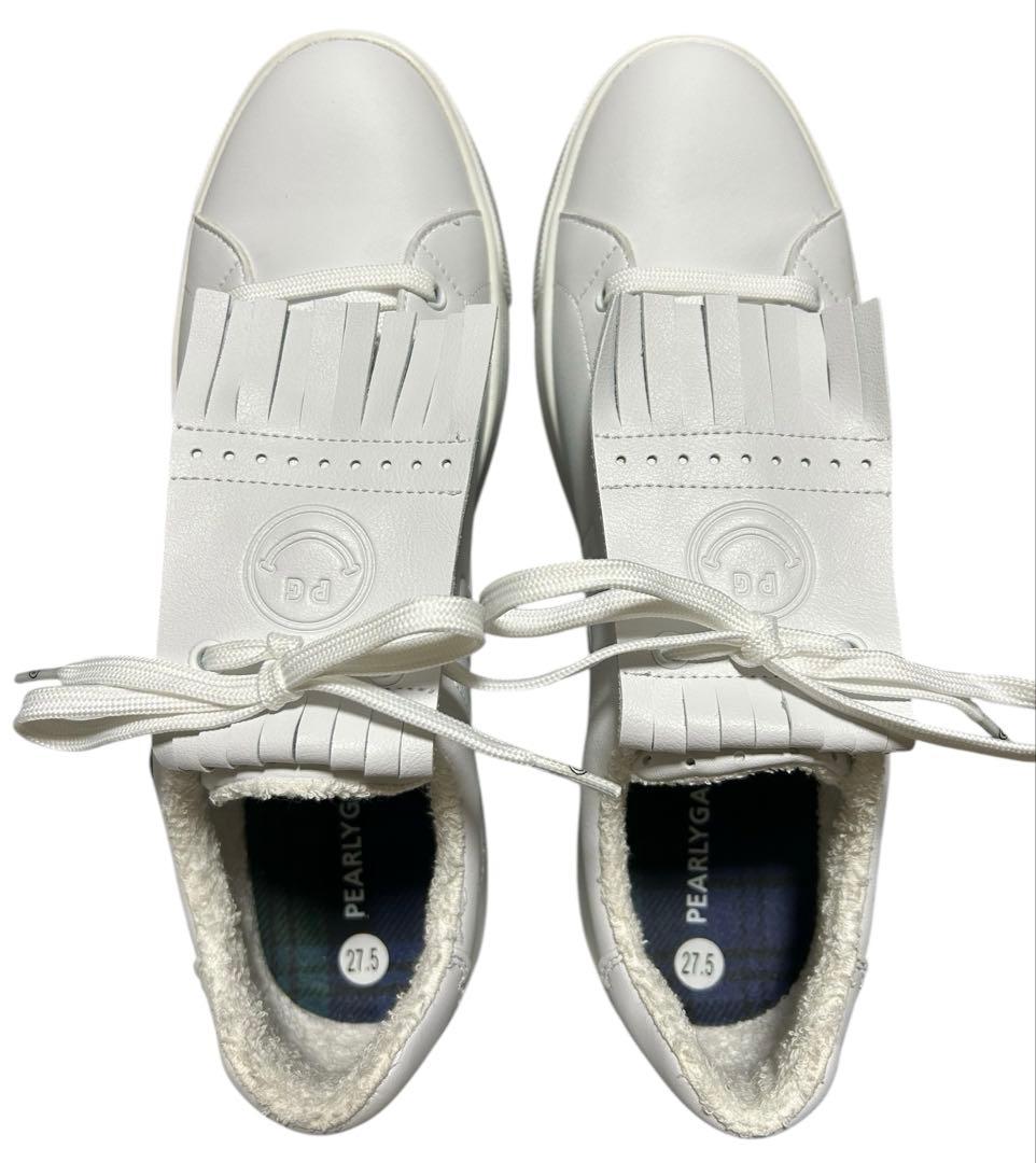 新品 パーリーゲイツ ゴルフシューズ キルトタン・ローカット メンズ 27.5㎝