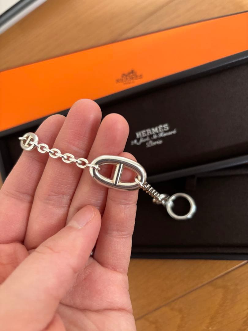 HERMES シルバー ブレスレット ファランドール LG エルメス