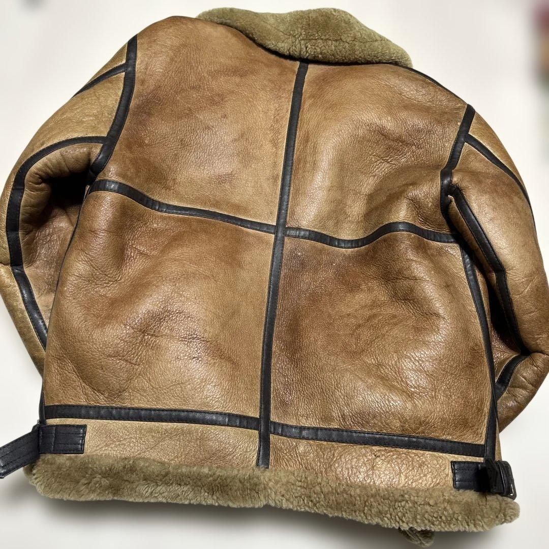 ムートン　羊毛　B-3 フライトジャケット　XXL