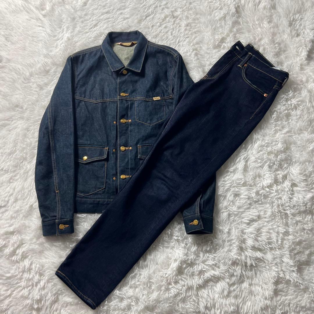 リーバイス　ラングラー　メンズセットアップ　上下セット　デニム　Gジャン　紺色