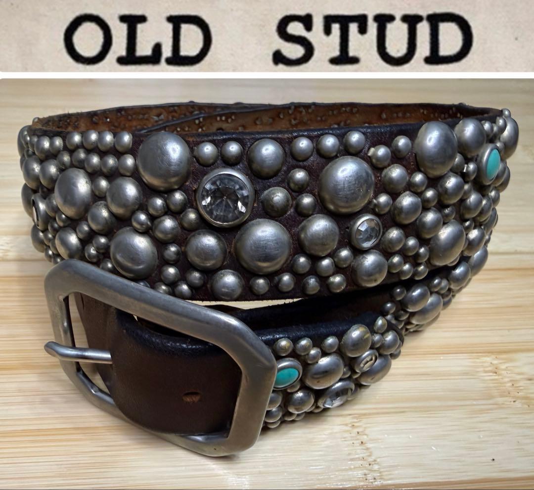 オールドスタッズ⭐️ターコイズ⭐️シルバースタッズ&クリアストーン