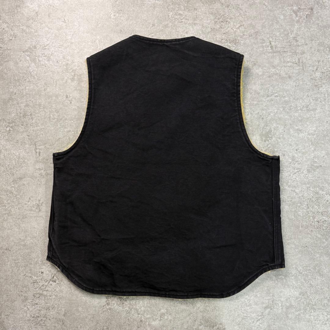 希少カラー□カーハート【XL】90s USA製 ダックベスト 裏地ボア 雰囲気