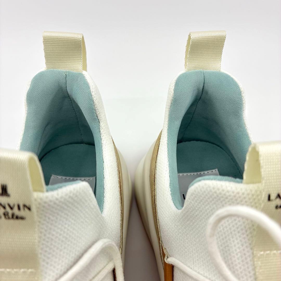 【未使用級】 ランバンオンブルー スニーカー 厚底 スリッポン 24.5cm 白