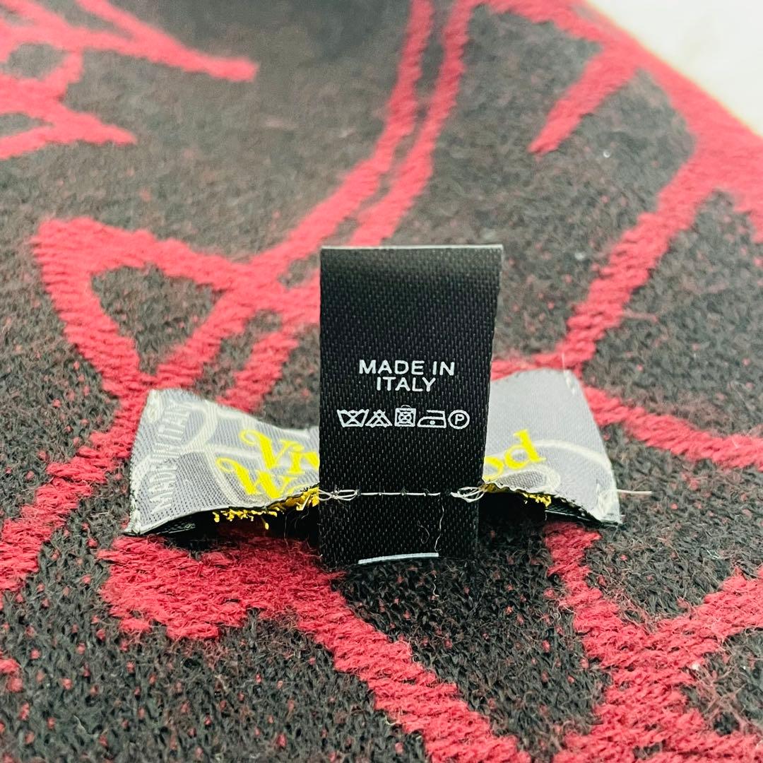 ヴィヴィアンウエストウッド リバーシブル マフラー オーブ ユニセックス 赤 黒