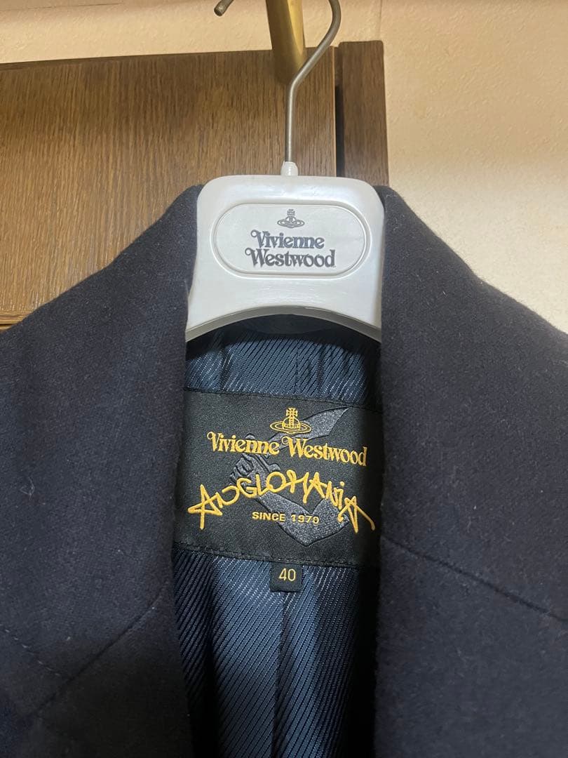 VivienneWestwood アングロマニア　変形カラー　コート　ネイビー