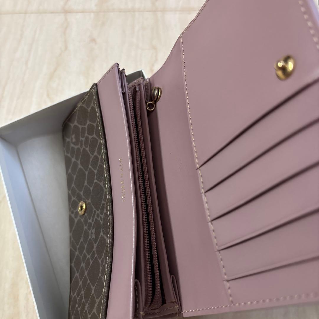 NINA RICCI 三つ折り財布 ブラウン/ピンク - メルカリ