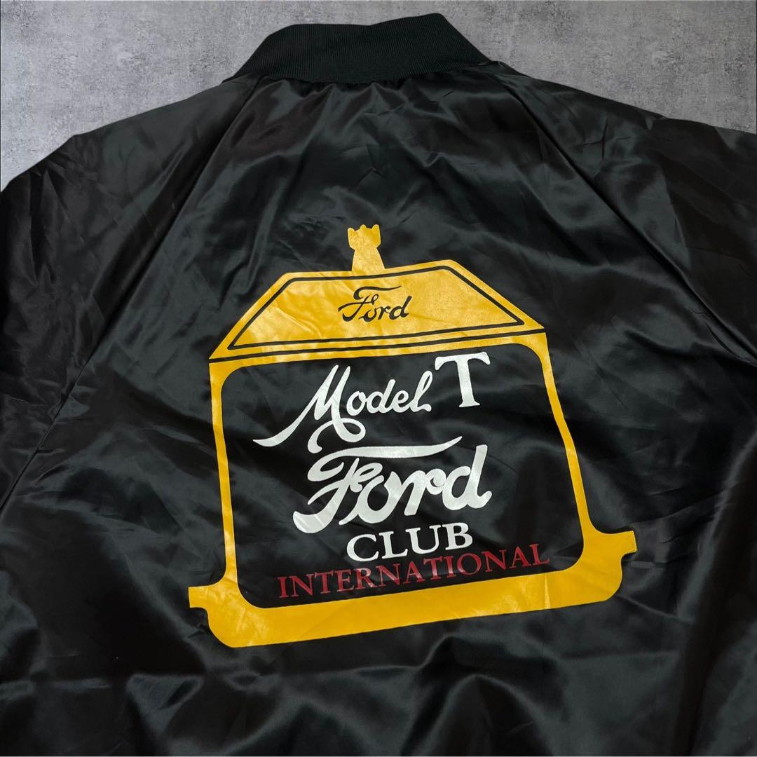 90s USA製 Ford スタジャン 刺繍デザイン ブラック ヴィンテージ