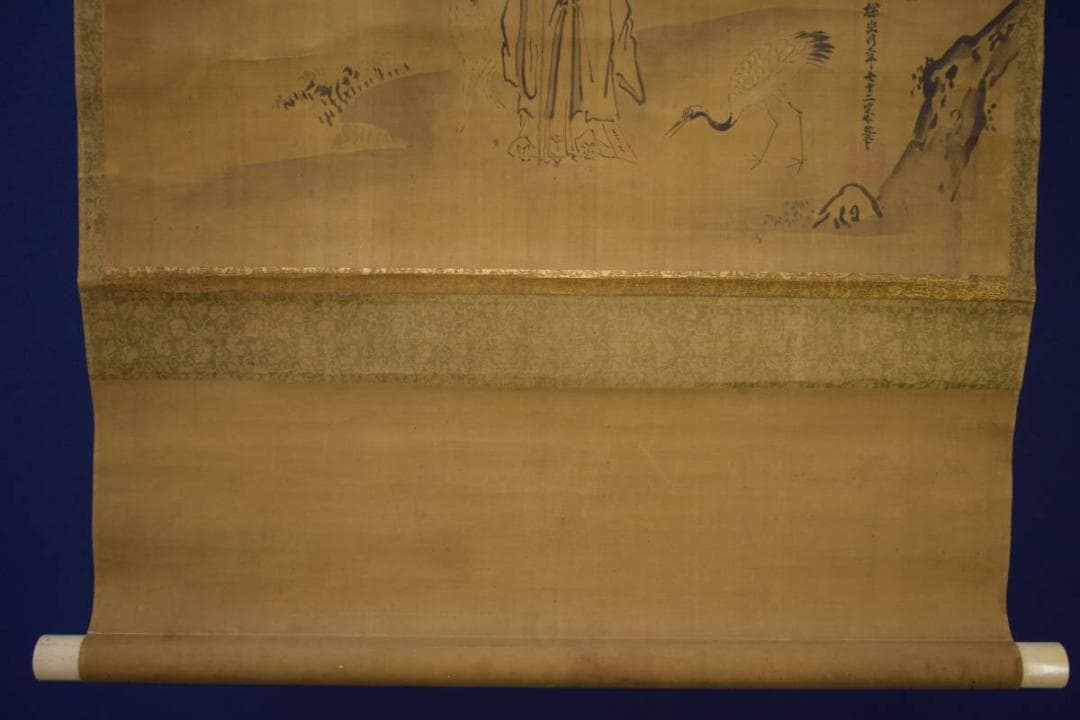 真作/狩野探幽/人物図/布袋屋掛軸HI-889 - メルカリ