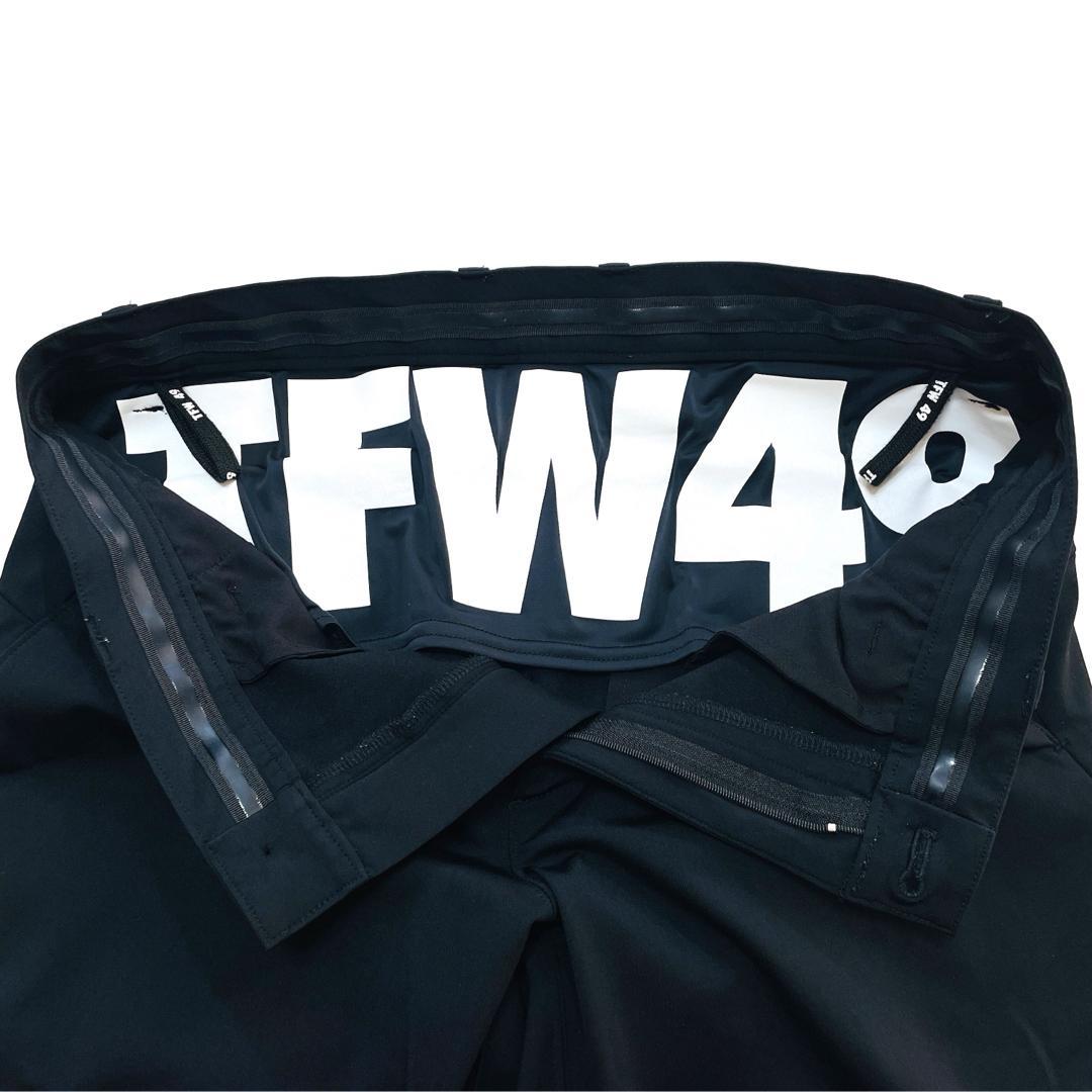 6602【美品】TFW49 ロングパンツ　スリムパンツ　ストレッチ　ブラック