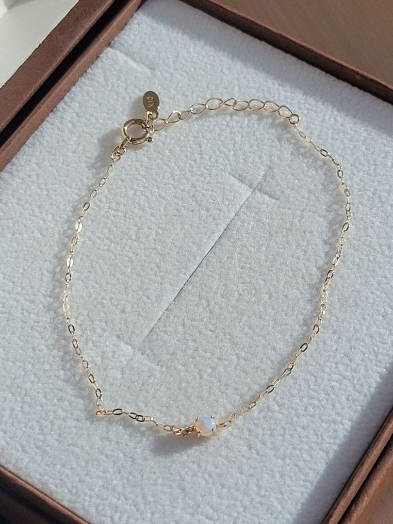 美品★K10 YG ブレスレット ジュエッテ Jouete オパール