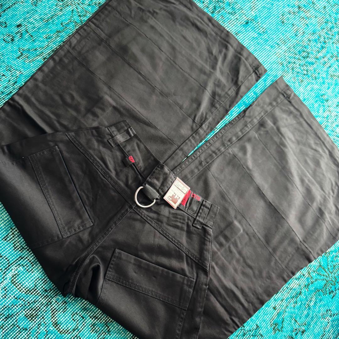 80s NOS \"stuka\" rave pants BLACK × RED