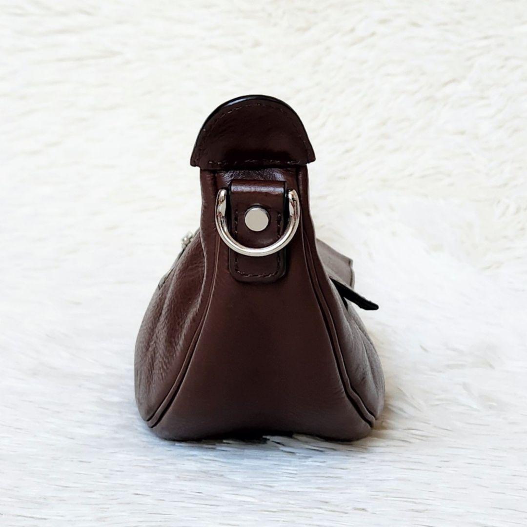 万双 マンソウ シモーネ バナナボディバッグ ショルダーバッグ ブラウン