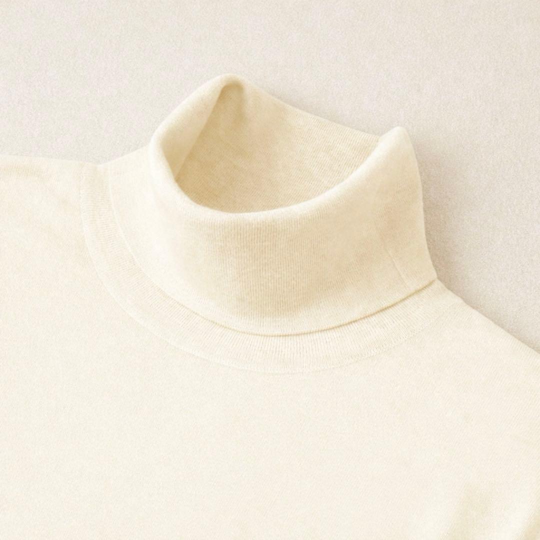 定価1.9万GIM メンズ タートルネックニット LL スーパー140s 日本製