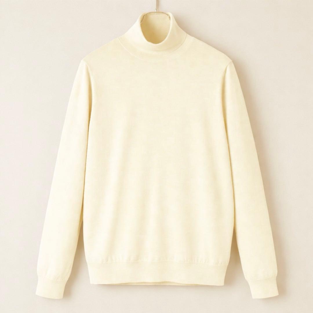定価1.9万GIM メンズ タートルネックニット LL スーパー140s 日本製