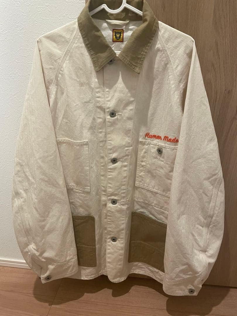 HUMAN MADE 犬刺繍カジュアルシャツジャケット - メルカリ