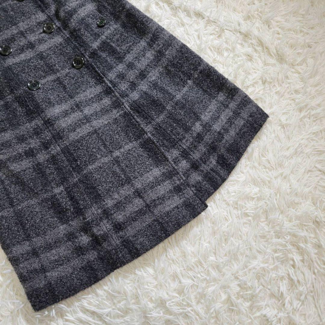 希少美品☆バーバリー　大きいサイズ　アルパカ　ウール　ワンピース　ジレ　チェック