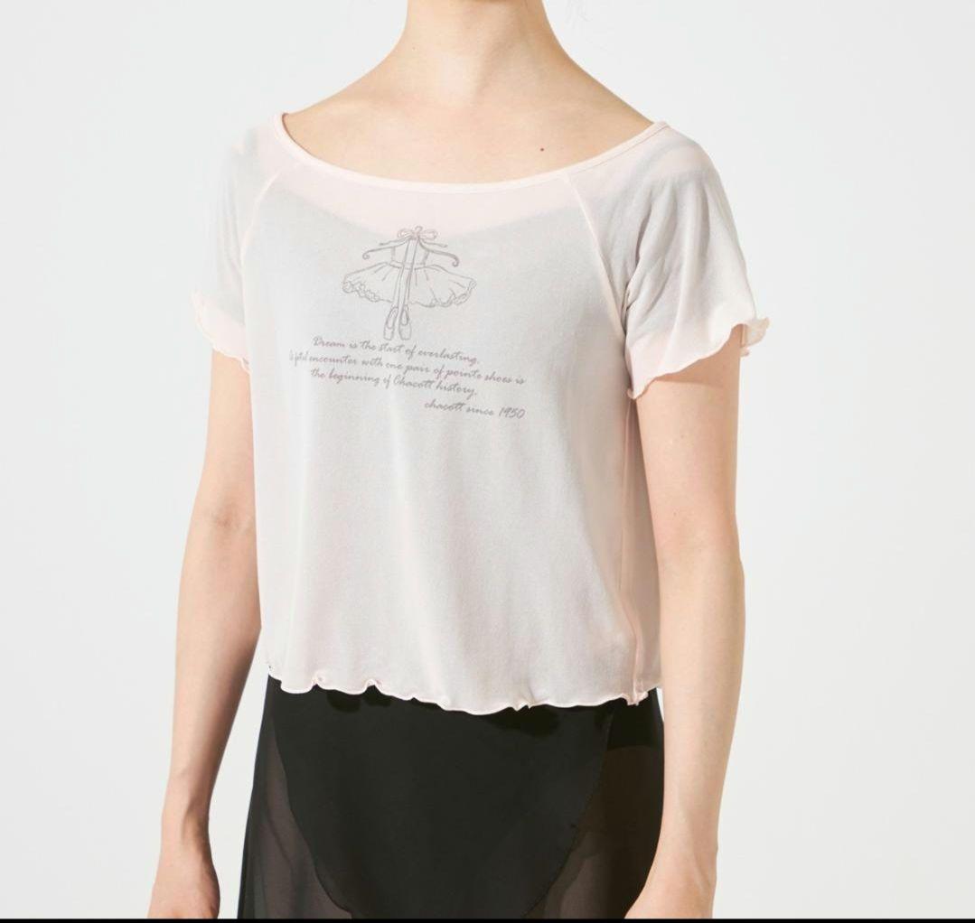 チャコット　バレエ　Tシャツ　衣装柄　トウシューズ柄