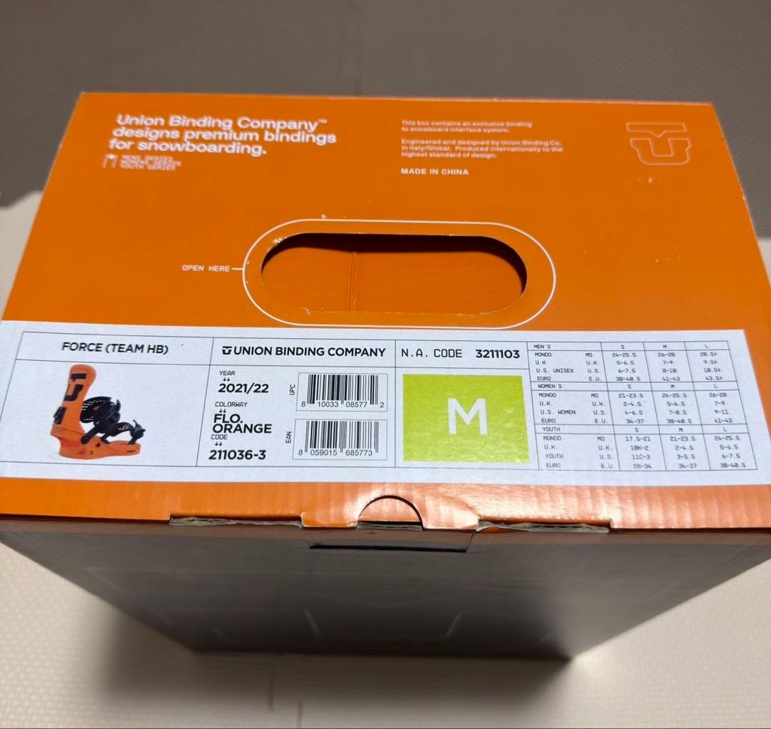 Union Force ビンディング　Team HB FLO ORANGE M