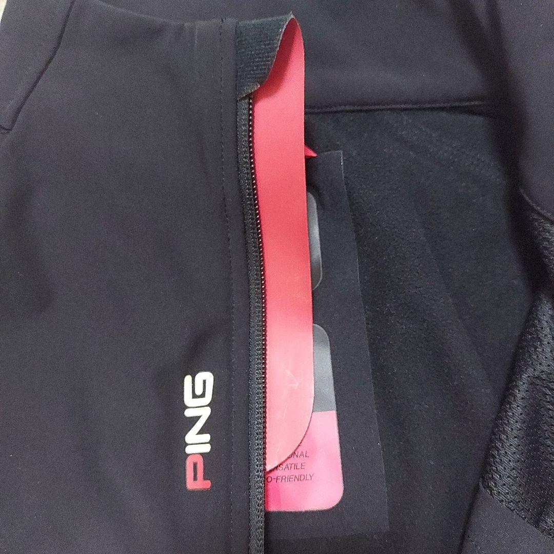 PING POLARTEC 裏起毛 薄手 ベスト ダブルジップ 黒 Lサイズ - メルカリ