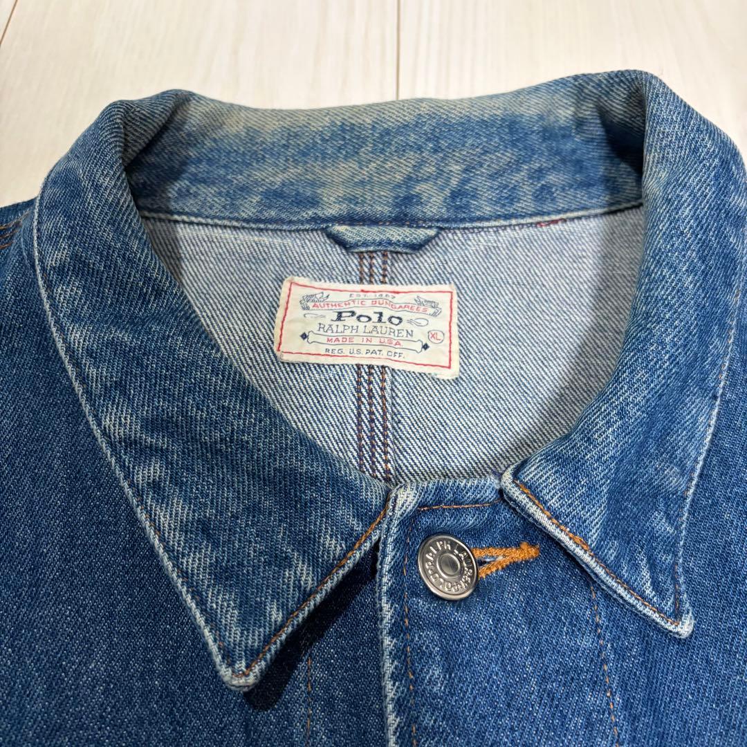 白タグPOLO RALPH LAUREN 90sデニムジャケット USAPOLO