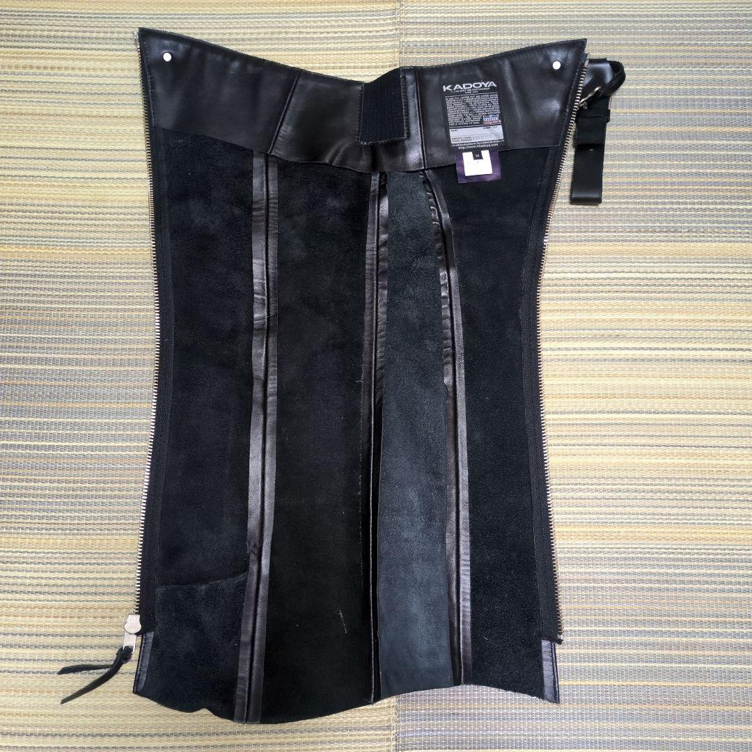 KADOYA ブラック レザー チャップス