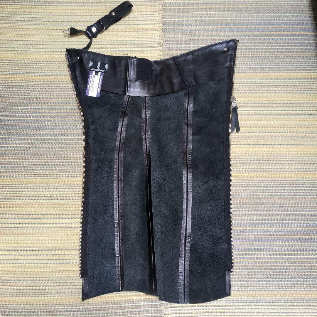 KADOYA ブラック レザー チャップス