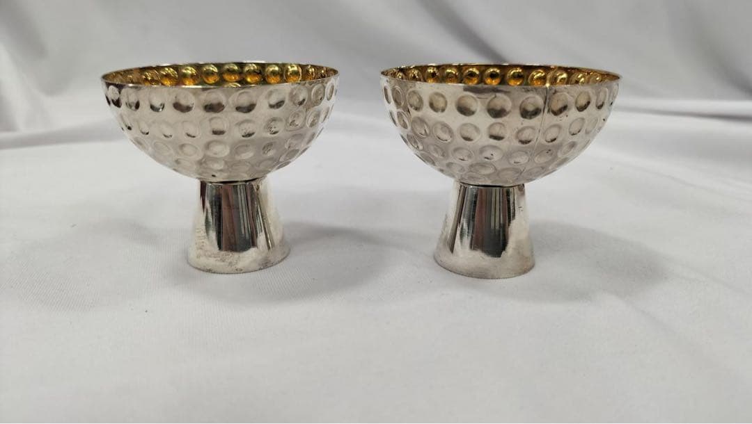 純銀　喜寿杯　28.8g x 2