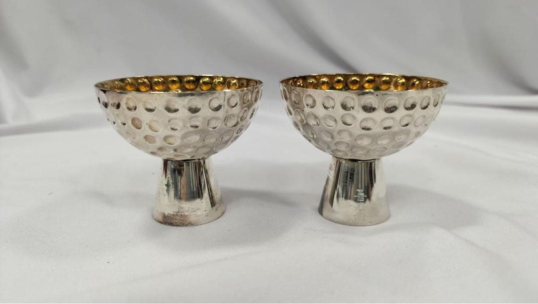 純銀　喜寿杯　28.8g x 2