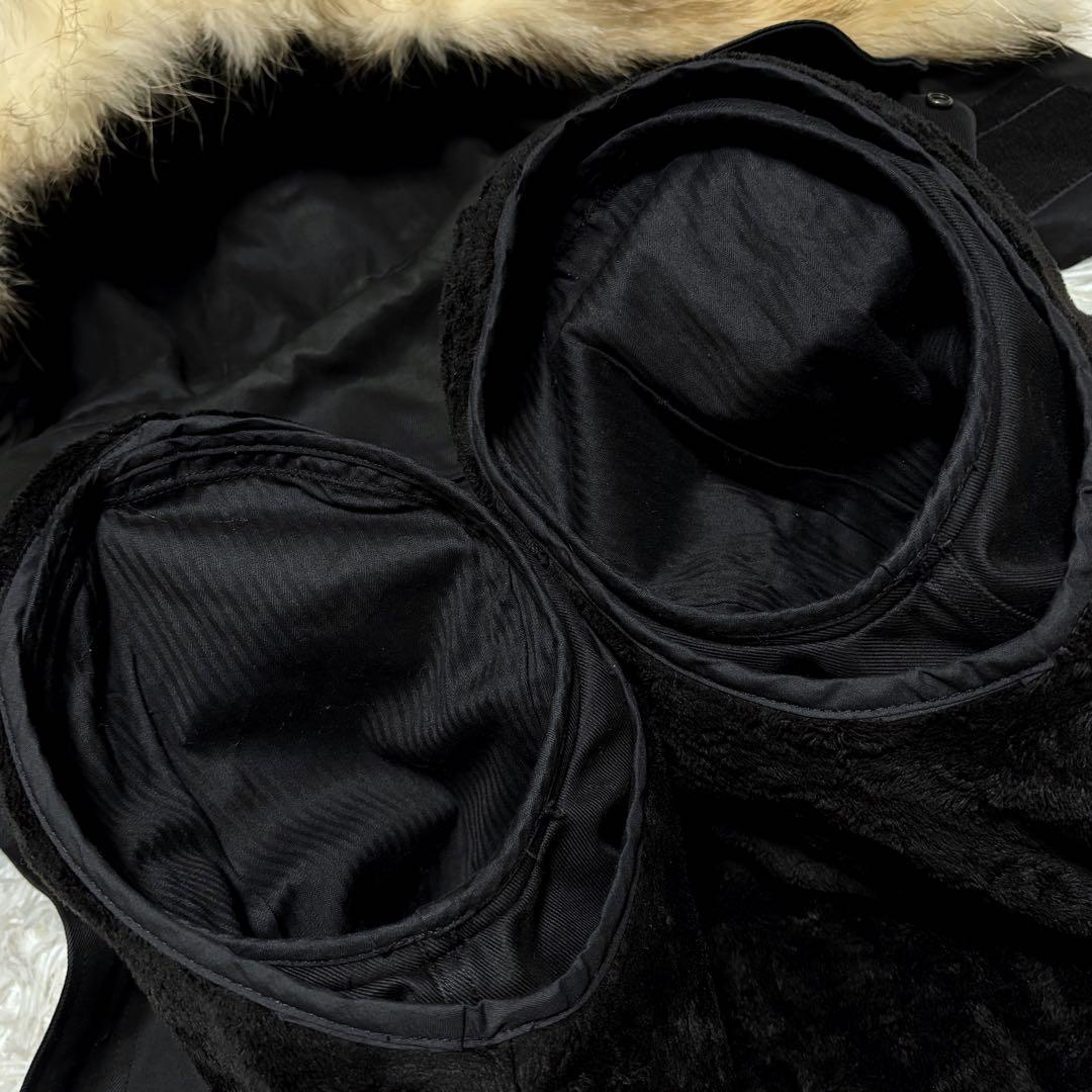 GalaabenD プレミアムチノモッズコート ラクーンファー ライナー付 黒