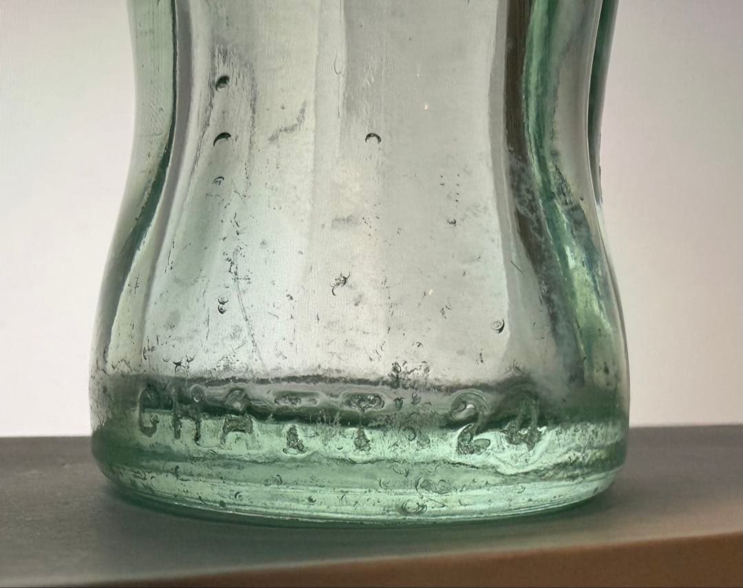 B20 1920's コカコーラ コンツァーボトル ライトグリーン 瓶